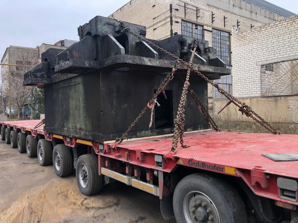 Dismantling and loading of a 4000T hot stamping press TMP VORONEZH KB8546 has been successfully completed